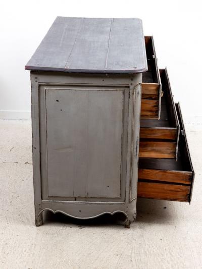 French Louis XIV Style Gray Painted Commode Late 19th Century