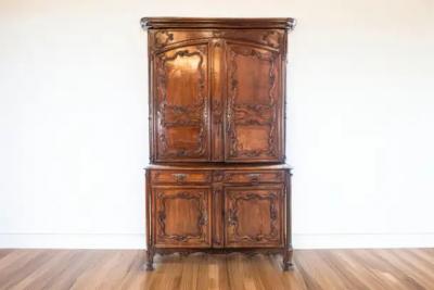 French Louis XV 18th Century Cherry Buffet Deux Corps from the Loire Valley