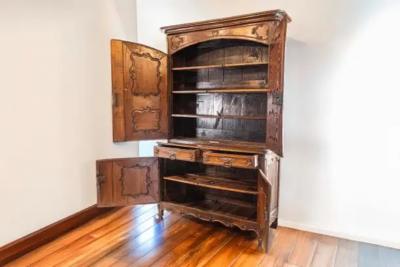 French Louis XV 18th Century Cherry Buffet Deux Corps from the Loire Valley