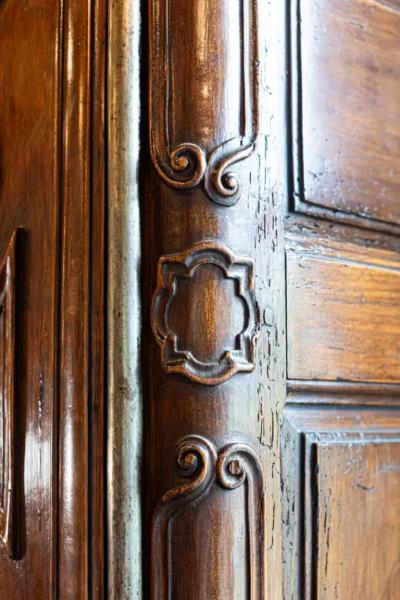 French Louis XV 18th Century Cherry Buffet Deux Corps from the Loire Valley