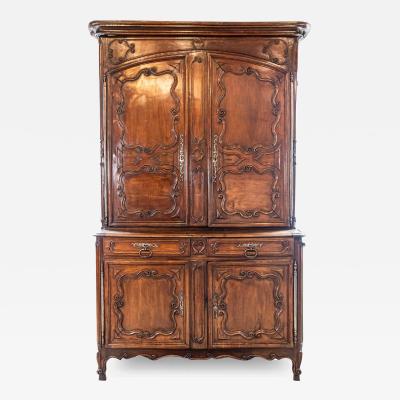 French Louis XV 18th Century Cherry Buffet Deux Corps from the Loire Valley