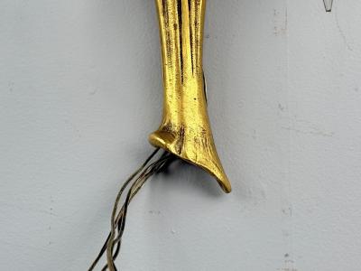 French Louis XV Bronze Cut Crystal Large Wall Sconces France 1930s