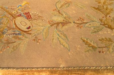 French Louis XV Carved Walnut Bench