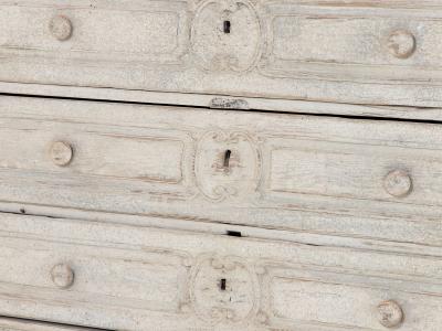 French Louis XV Commode Later Gray Paint 19th Century