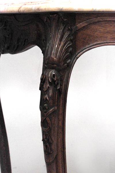 French Louis XV End Table with Marble Top