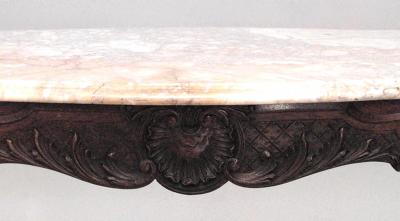 French Louis XV End Table with Marble Top