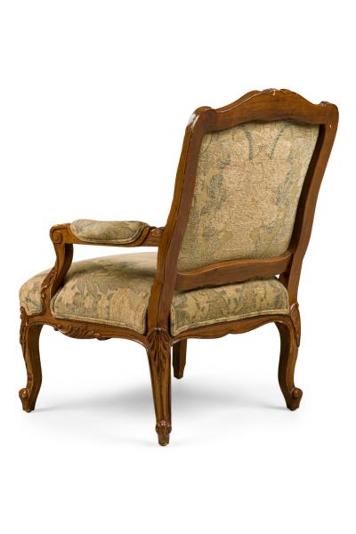 French Louis XV Floral Upholstered Armchair