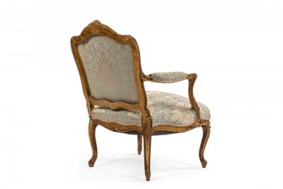 French Louis XV Gilt Arm Chair