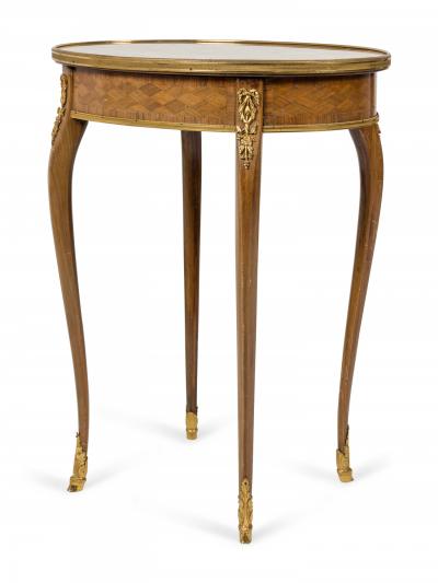 French Louis XV Kingwood Parquetry End Table