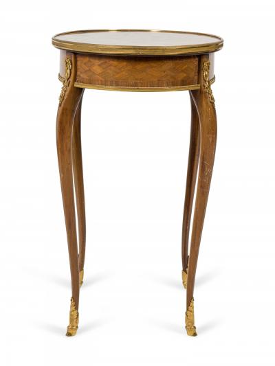 French Louis XV Kingwood Parquetry End Table