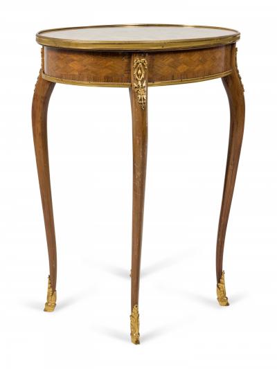 French Louis XV Kingwood Parquetry End Table