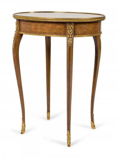 French Louis XV Kingwood Parquetry End Table