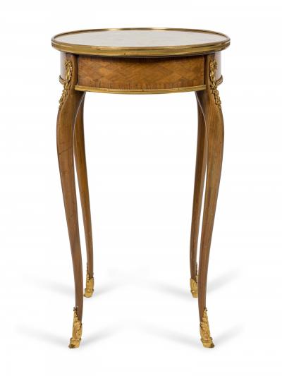 French Louis XV Kingwood Parquetry End Table