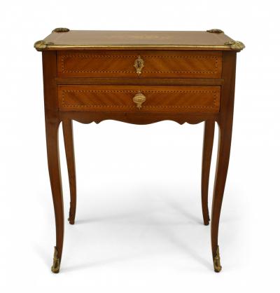 French Louis XV Kingwood Veneer End Table