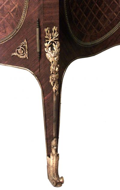 French Louis XV Kingwood Vitrine Cabinet