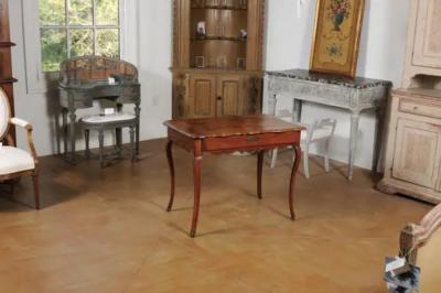 French Louis XV Late 18th Century Cherry Table with Drawer from the Rh ne Valley