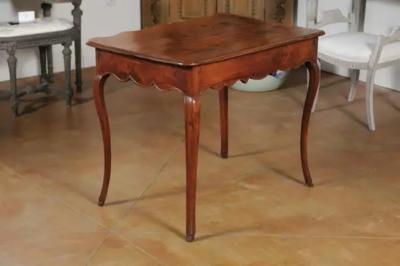 French Louis XV Late 18th Century Cherry Table with Drawer from the Rh ne Valley