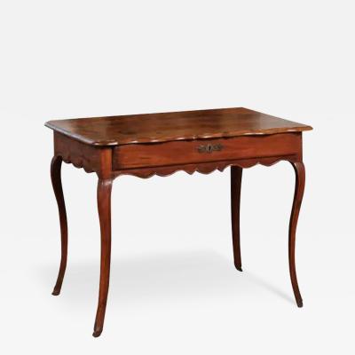 French Louis XV Late 18th Century Cherry Table with Drawer from the Rh ne Valley