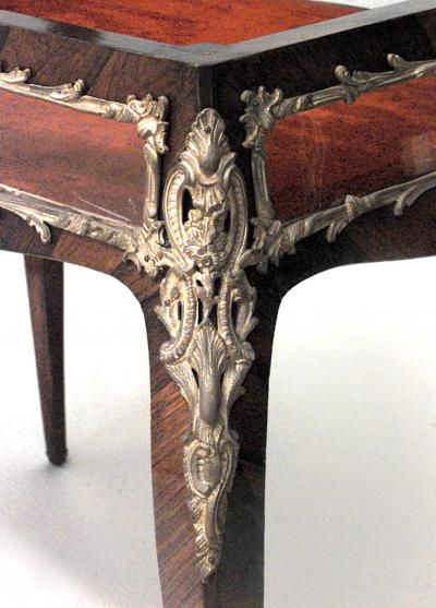 French Louis XV Mahogany Vitrine Table