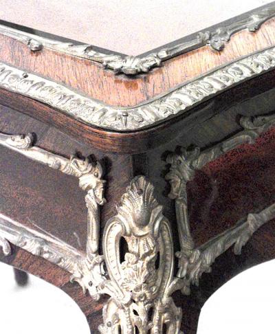 French Louis XV Mahogany Vitrine Table