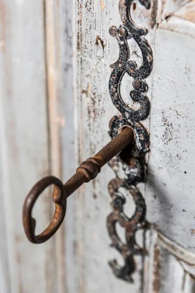 French Louis XV Period 1750s Blue Gray Painted and Carved Wooden Double Doors