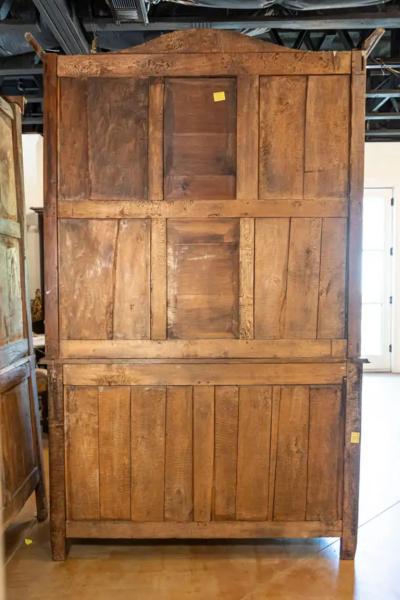 French Louis XV Period 1750s Cherry Buffet Deux Corps with C Scroll Motifs