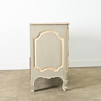 French Louis XV Period 18th Century Hand Carved Painted Commode