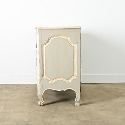 French Louis XV Period 18th Century Hand Carved Painted Commode