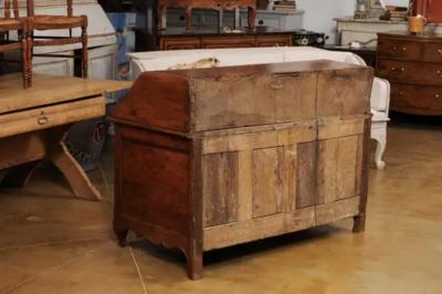 French Louis XV Period 18th Century Walnut Slant Front Secretary and Buffet