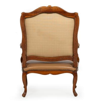 French Louis XV Period Carved Arm Chair Fauteuil circa late 18th century