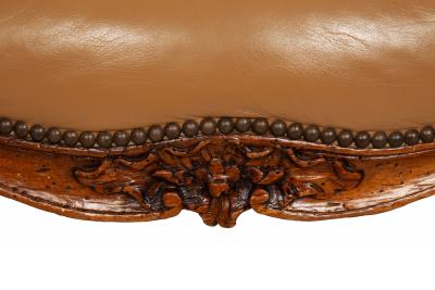 French Louis XV Period Carved Arm Chair Fauteuil circa late 18th century