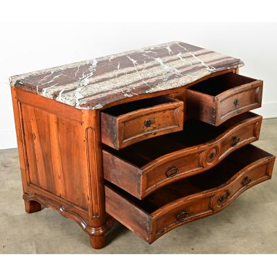 French Louis XV Period Commode with Original Hand Cut Marble Top