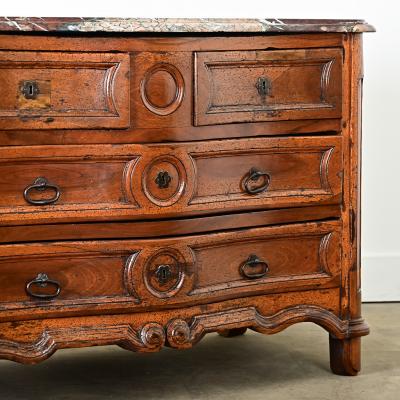 French Louis XV Period Commode with Original Hand Cut Marble Top