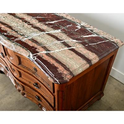 French Louis XV Period Commode with Original Hand Cut Marble Top