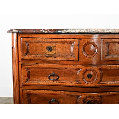 French Louis XV Period Commode with Original Hand Cut Marble Top