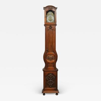 French Louis XV Period Walnut Longcase Clock from the Rh ne Valley circa 1760