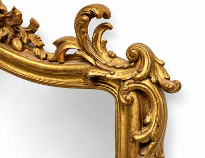 French Louis XV Revival Giltwood Mirror Late 19th Century