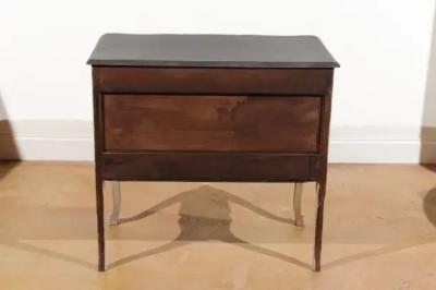 French Louis XV Style 1910s Grey Painted Commode with Bronze Rococo Hardware