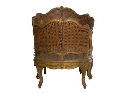 French Louis XV Style Antique Duchesse Bris e Arm Chair Lounge 19th Century