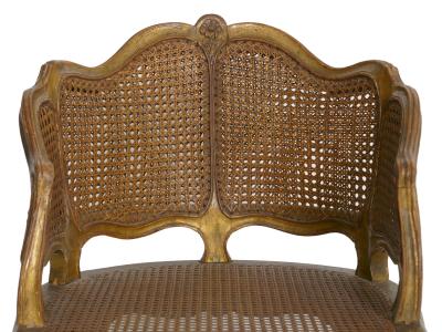 French Louis XV Style Antique Duchesse Bris e Arm Chair Lounge 19th Century