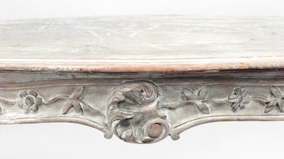 French Louis XV Style Bleached Center Table