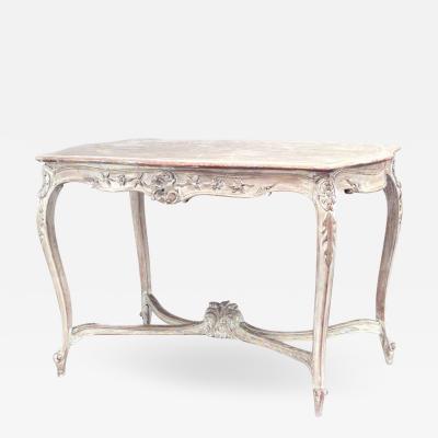 French Louis XV Style Bleached Center Table