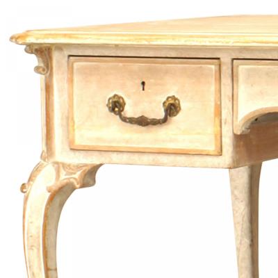 French Louis XV Style Bleached Dressing Table