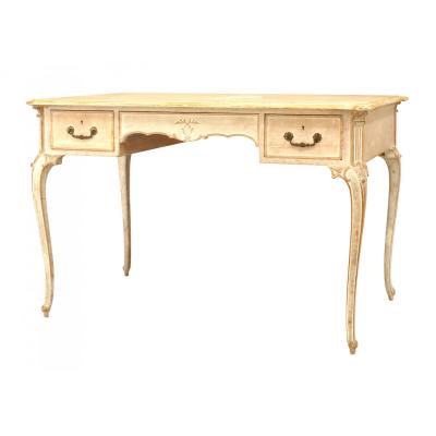 French Louis XV Style Bleached Dressing Table