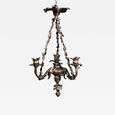 French Louis XV Style Bronze Dore Chandelier
