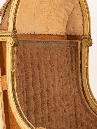 French Louis XV Style Carved Balloon Porters Chair 19th Century