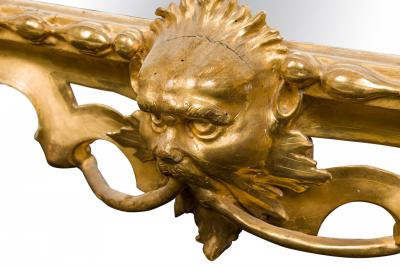 French Louis XV Style Carved Giltwood Filigree Wall Mirror