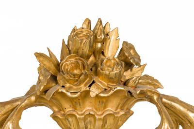 French Louis XV Style Carved Giltwood Filigree Wall Mirror