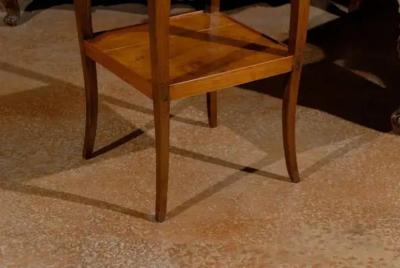 French Louis XV Style Cherry Rafra chissoir with Red Marble Top circa 1850