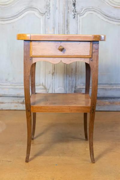 French Louis XV Style Cherry Rafra chissoir with Red Marble Top circa 1850